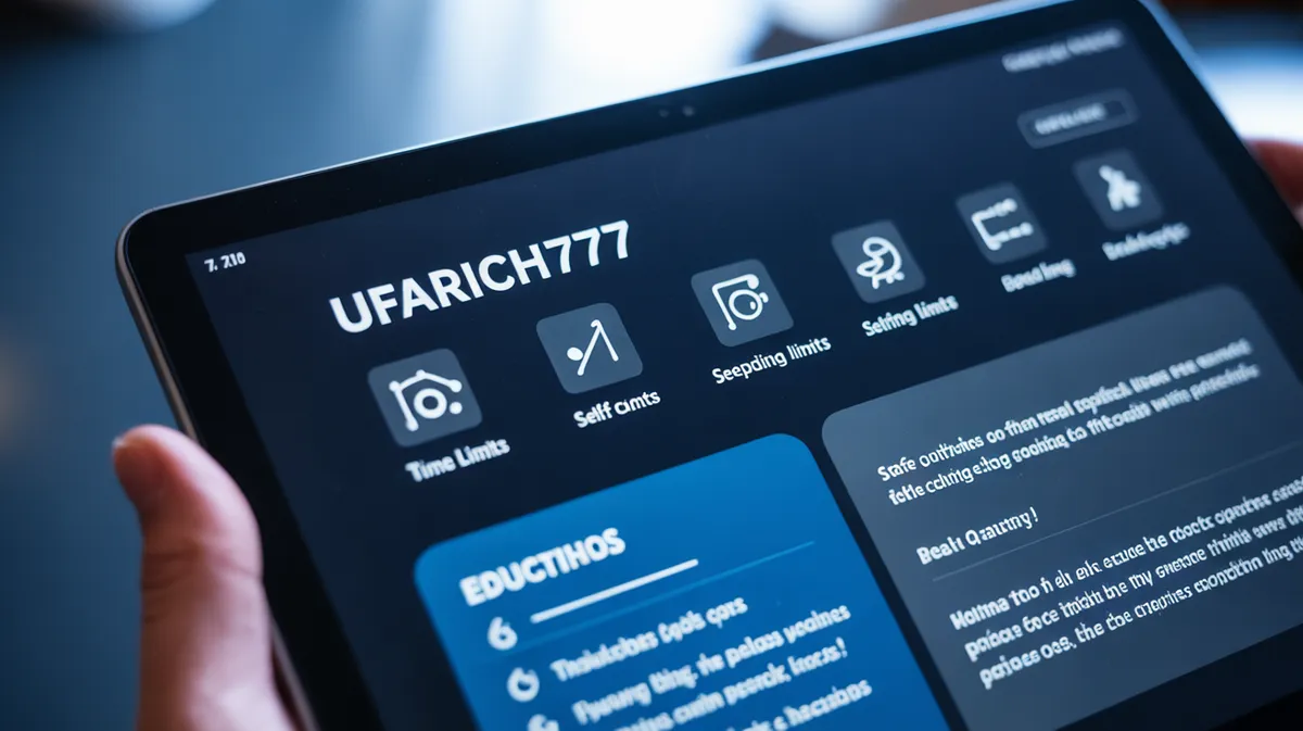 หน้าจอเครื่องมือควบคุมการเดิมพันของ UFARICH777 แสดงตัวเลือกจำกัดเวลาและเงิน